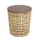 Kit 3 Mesas de Apoio Sandy Or Design Tampo em Madeira Estruta em Fibra Natural -3-